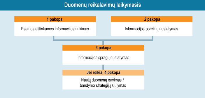 Duomenų reikalavimų laikymasis